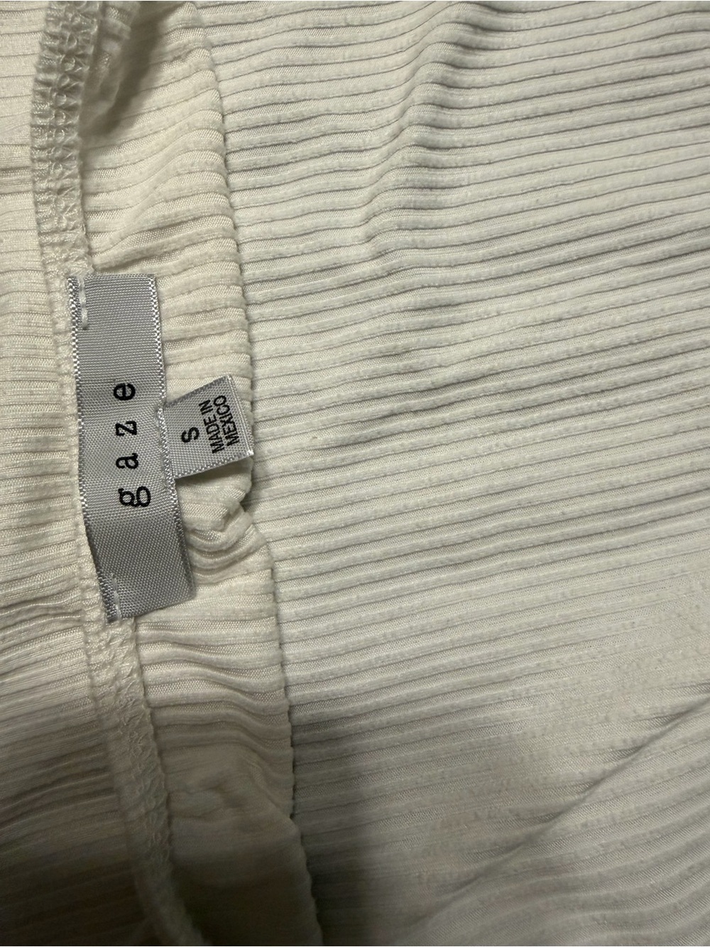 Cream Ribbed Tank Top small - Picture 4 of 4
